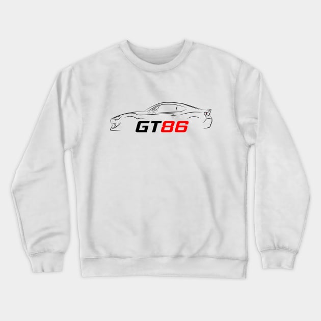 GT86 Silhouette Crewneck Sweatshirt by GoldenTuners